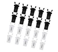 Beavorty Lot de 20 Boutons-poussoirs de Poubelle à Verrouillage Automatique, Accessoires Universels en Plastique Résistant, Couleurs Noir et Blanc, pour Réparation et Rechange de