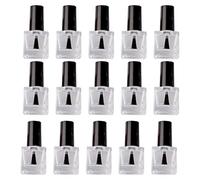 Beavorty Lot De 20 Flacons Vides Carrés 8ml En Verre Bouchon Et Pinceau, Bouteilles De Gel à Ongles Étanches Pour Nail Art Professionnel Et Utilisation Personnelle