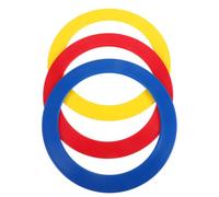 Beavorty Lot de 3 Anneaux de Jonglage à Main en Plastique Léger, Anneaux de Lancer pour Spectacle Acrobatique, Accessoires de Jonglerie Portables pour Entraînement et Performance