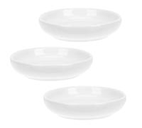 Beavorty Lot de 3 Assiettes à Apéritif en Céramique, Bols à Sauce Soja Relief Mont Fuji, Mini Coupelles pour Assaisonnement et Dips, Vaisselle la Cuisine pour Sauce, Vinaigre, Moutarde,