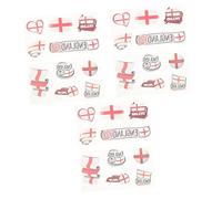 Beavorty Lot De 3 Autocollants Pour Le Visage Portables Pour Compétitions Sportives Jeux Fournitures Pour Fans 2 Feuilles X 3