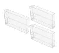 Beavorty Lot de 3 Boîtes en Polystyrène Transparent pour Rangement de Cassettes Audio, Étuis Rétro Compatibles Support Enregistreur, Organisateur Compact pour Maison et Bureau, Protection