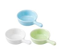 Beavorty Lot de 3 Bols en Céramique avec Poignée pour Petits Animaux, Gamelles Portables Résistantes et Anti-Renversement, Adaptées aux Hamsters et Cochons d'Inde Couleur Couleur Aléatoire