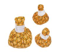 Beavorty Lot De 3 Boules D'herbes Médicinales Chinoises Jaune Pour Massage Thaïlandais, Poche Chauffante Aux Plantes Médicinales, Soulagement Musculaire Et Détente Après Travail, Bien-relaxation