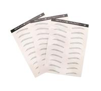 Beavorty Lot De 3 Feuilles D'Autocollants Imperméables Pour Sourcils Transferts Temporaires En Forme D'Arche Pour Le Maquillage Des Débutants Femmes Et Filles Noirs