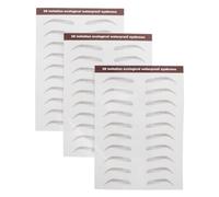 Beavorty Lot De 3 Feuilles D'Autocollants Pour Sourcils Imperméables Transferts Temporaires En Forme De Cheveux Autocollants De Toilettage Pour Sourcils En Forme D'Arche Pour