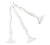 Beavorty Lot de 3 Lampes à Huile en Verre Transparent, pour Usage Intérieur et Éclairage d'urgence, Lampe à Pétrole Décorative de Table, Style Nordique, Design Simple et Stable, pour