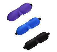 Beavorty Lot De 3 Masques De Sommeil 3d Légers Et Respirants, Bandeau De Nuit Ajustable, Contours Ergonomiques, Pour Dormir, Voyager, Sieste, Soulagement Tension Visage