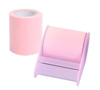 Beavorty Lot de 3 Set de Blocs-notes Autocollants Roses 1 Base Adhésive et 2 Recharges, Papier Note Mémo Multifonction pour Bureau et Maison, Accessoire de Message Pratique et Portable