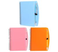 Beavorty Lot de 3 Sets de Cahiers à Spirale A6 Pastel Pages Lignées, Petit Carnet de Poche Inclus Stylos, Cahiers à Spirale pour Prises de Notes Scolaires et Professionnelles, Format