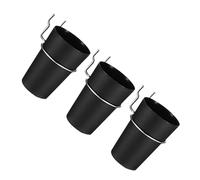 Beavorty Lot de 3 Sets de Sets de Godets de Rangement Noirs pour Panneau Perforé Support, Accessoires Multifonctionnels en Plastique, pour Organiser Outils et Fournitures Atelier et Bureau