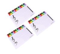 Beavorty Lot de 3 Tableaux Blancs Effaçables en Plastique Portée Musicale, Suspendus Mur, pour Enseignement et Pratique Musicale à L'école la Maison