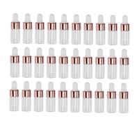 Beavorty Lot De 30 Flacons D'Huile Essentielle Flacons À Pompe Transparents Flacons Compte-Gouttes Flacons Transparents Pour Sirop Bouteilles Vides Pour Huiles Liquides Sauces