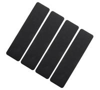Beavorty Lot de 4 Bandes Antidérapantes pour Escaliers Extérieurs, Ruban Adhésif de Sécurité en Pvc Noir Mat 15x76 Cm, Résistant à L’usure L’humidité, Protection Antidérapante pour Marches