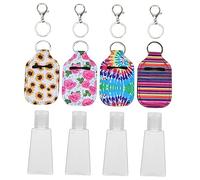 Beavorty Lot De 4 Bouteilles À Main En Néoprène 4 Bouteilles Vides De 30 Ml Porte-bouteille De Voyage Compact Porte-clés