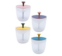 Beavorty Lot de 4 Bouteilles à Mousse Compacte 100% Pp Multicolore pour Nettoyage Visage, Créateur de Mousse Riche, Portable pour Soins Peau Féminins en Voyage