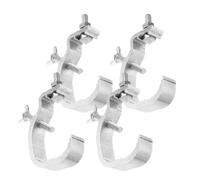 Beavorty Lot de 4 Crochets D’éclairage en Métal Argenté, Pinces de Serrage pour Structures Légères 30-50 Mm, Compatibles Projecteurs de Scène et Lampes à Tête Mobile, Accessoires