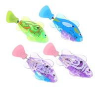 Beavorty Lot de 4 Jouets Électriques pour Chat de Poisson, Jouets Interactifs D’intérieur LED Multicolores, Résistants à L’Usure, pour L’Exercice Divertissement des Chatons