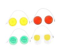 Beavorty Lot De 4 Masques Décoratifs Pour Les Yeux Résistants À L'usure Avec Poche De Glace Pour Soulager Les Poches Les Et Les Maux De Tête