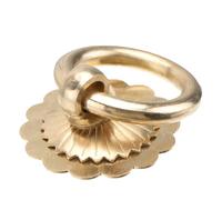 Beavorty Lot de 4 Poignées de Tiroir en Cuivre Vintage 3 Cm, Anneau Rond pour Meuble, Accessoire de Quincaillerie D’armoire, Compatible Portes et Tiroirs, Finition Bronze Antique, Style