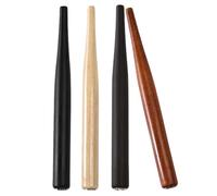 Beavorty Lot de 4 Porte-plumage en Bois Style Bande Dessinée, Porte-stylo Calligraphie et Dessin, Bois Naturel, Couleurs Kaki Noir Thé Marron, Accessoires de Fournitures D'écriture