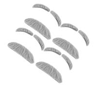 Beavorty Lot de 4 Sets de Faux Sourcils et Barbes pour Déguisement Accessoire de Fête Sourcils et Barbe Autocollants Halloween Costume de Vieil Homme Facile à Appliquer