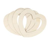 Beavorty Lot de 4 Tranches de Bois Brut de Cœur 25 Cm Décorations Artisanales à Peindre Soi-même Copeaux de Bois Lisses pour Bricolage Créatif pour Garçon et Filles