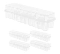 Beavorty Lot De 5 Boîtes De Rangement Pour Échantillons Porte-Flacons Étui De Rangement Transparent Pour Tubes À Essai Compatible Avec La Congélation
