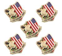 Beavorty Lot de 5 Broches Patriotiques Aigle et Drapeau Américain Métal Robuste Épinglettes de Revers pour Chemise Paquet ou Chapeau Accessoires pour Fête de L’Indépendance et