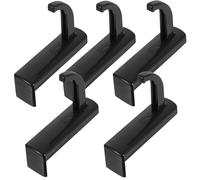 Beavorty Lot de 5 Crochets de Support pour Casque Audio à Coller sous Bureau, Fixation Adhésive sans Perçage, Couleur Noire, Support Polyvalent pour Écouteurs Style Style Aléatoire