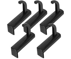 Beavorty Lot de 5 Crochets de Support pour Casque Audio à Coller sous Bureau, Fixation Adhésive sans Perçage, Couleur Noire, Support Polyvalent pour Écouteurs Style Style Aléatoire