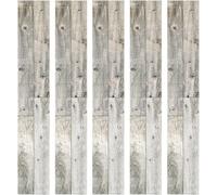 Beavorty Lot de 5 Lames Autocollantes pour Sol Gris Chêne Pvc Auto-adhésif Dimensions 15x90 Cm Papier Peint Sol Repositionnable Mural Décoratif la Cuisine Salle de Bain et Bureau