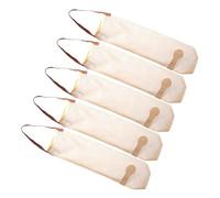 Beavorty Lot de 5 Paquet de Rangement Suspendus Réutilisables en Polyester Beige, Paquet à Légumes Respirants et Résistants Cuisine à Suspendre Partout chez Soi