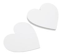 Beavorty Lot de 5 Planches à Dessin en Coton Forme Cœur 15x15 Cm, Panneaux D'artistes pour Peinture à L'huile, Acrylique et Dessin, Carton Entoilé Blanc, pour Création Artistique et