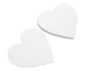 Beavorty Lot de 5 Planches à Dessin en Coton Forme Cœur 15x15 Cm, Panneaux D'artistes pour Peinture à L'huile, Acrylique et Dessin, Carton Entoilé Blanc, pour Création Artistique et