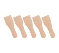 Beavorty Lot de 5 Spatules à Beurre en Bois Multifonctions, Racloir à Gâteau et Spatule à Pizza, Ustensiles Cuisine en Bois Naturel pour Barbecue, Pâtisserie et Plancha, Surface Lisse