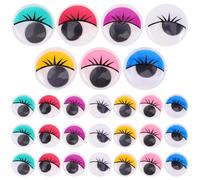 Beavorty Lot de 50 yeux mobiles en plastique de 20 mm, autocollants ronds et colorés, pour loisirs créatifs, loisirs créatifs, scrapbooking, fabrication de peluches