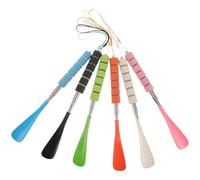 Beavorty Lot de 6 Chausse-Pieds Télescopiques en Acier Inoxydable Manche Réglable Couleurs Variées Outil Compact D’Aide à L’Enfilage des Chaussures pour Seniors Garçon et Filles et