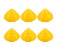 Beavorty Lot de 6 Cônes D'entraînement à L'agilité Jaune 29,4 X 18,8 Cm en Plastique Léger pour Football, Basketball et Exercices Multisports - Marqueurs de Terrain Stables