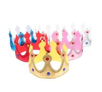 Beavorty Lot De 6 Couronnes De Fête Cosplay En Polyester Ornées De Diamants Pour Déguisement De Princesse