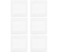 Beavorty Lot de 6 Plaques de Recouvrement Étanches Blanches pour Boîtes Électriques 86 Type Tableau Blanc, Cache-câbles Muraux, Couvercles sans Trou, Protection Murale pour Rénovation