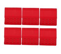 Beavorty Lot De 6 Rallonges De Soutien- À 5 Crochets 3 Rangées Élastiques pour Femme avec Clip Arrière Doux Et Confortable pour sous-Vêtements Rouge