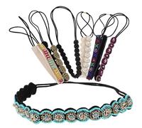 Beavorty Lot De 7 Bandeaux De Perles Faits Main Style Pour Femmes Accessoires De Cheveux Élastiques Colorés Pour Une Séance Photo Quotidienne Une Fête Ou Un Mariage