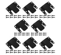 Beavorty Lot de 8 Connecteurs en Fer Noir pour Canapé Sectionnel, Clips Modulaires pour Meubles avec Vis, Fixation Sécurisée pour Espace de Vie