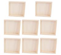 Beavorty Lot de 8 Plateaux en Bois 12,3x12,3 Cm pour Puzzles 3D à 9 Cubes, Trieurs et Organisateurs de Puzzle, Accessoires de Rangement Portables pour Loisirs Créatifs et Jeux Éducatifs