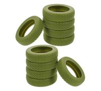 Beavorty Lot de 8 Protections en Silicone Silencieuses pour Roues Pivotantes de Valise 55x55x15mm, Manchons Universels Verts Anti-Bruit et Anti-Chocs pour Bagages de Voyage