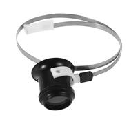 Beavorty Loupe Grossissante INOX pour Réparation Montre Masque Oculaire et Fixation Frontale, Portable pour Horlogers Bijoutiers et Techniciens en Électronique, Lentille 5X