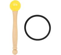 Beavorty Maillet en Caoutchouc pour Bol Chantant en Cristal, Manche en Bois Poli, Anneau en Caoutchouc, Accessoire de Percussion Léger et Portable pour Bols Sonores, Ensemble de Maillets