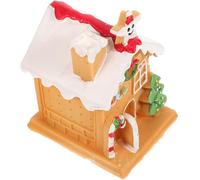 Beavorty Maison Décorative de Noël en Pâte Polymère pour Gâteau et Fête | Blanc, Forme Maison, Accessoire Saisonnier pour Vitrine, Bureau et Activités Manuelles, Style Hivernal