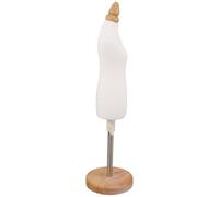 Beavorty Mannequin de Couture Femme 1/4 Ajustable en Coton Blanc avec Support Bois, Buste Miniature pour Création de Robes, pour Enseignement et Modélisme de Vêtements